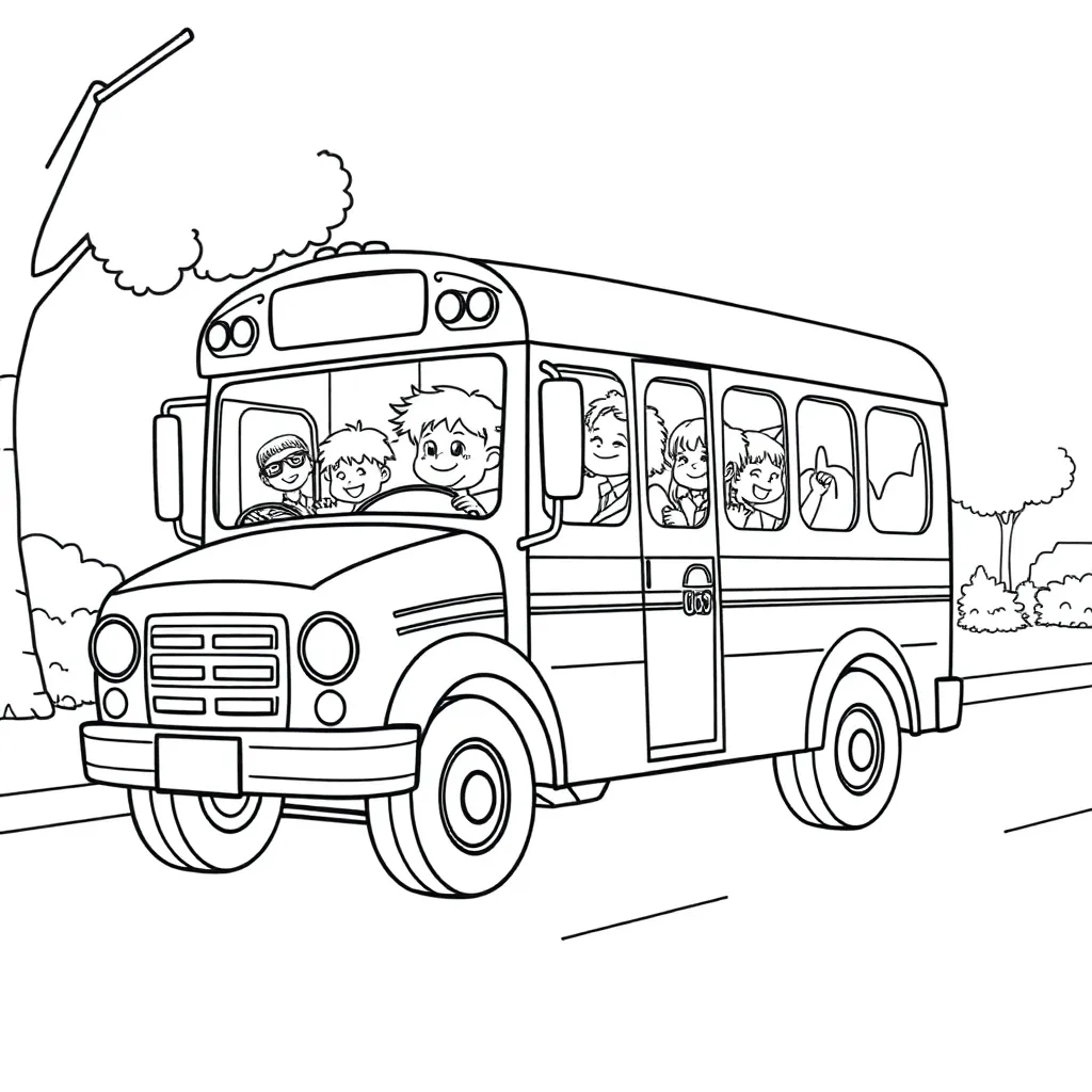 School Bus coloring page