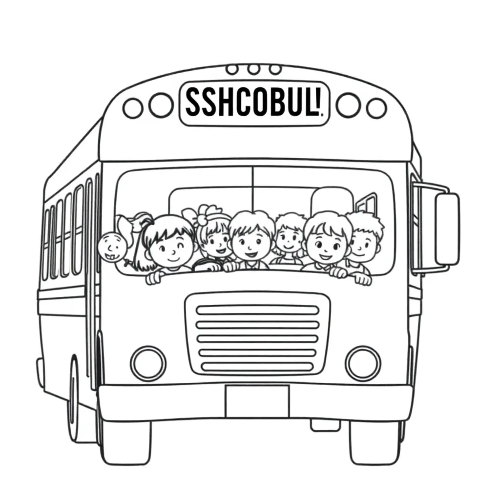 School Bus coloring page