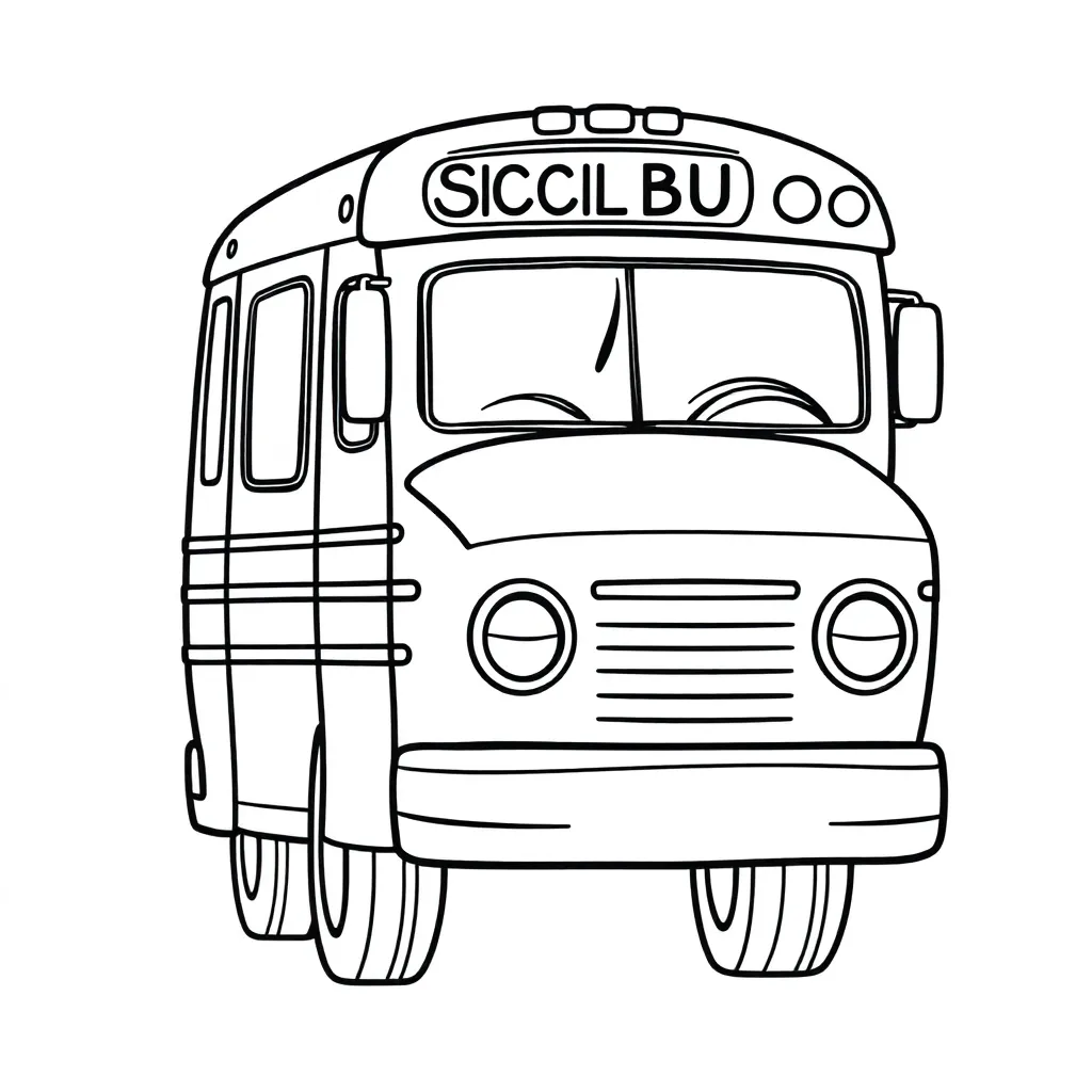 School Bus coloring page