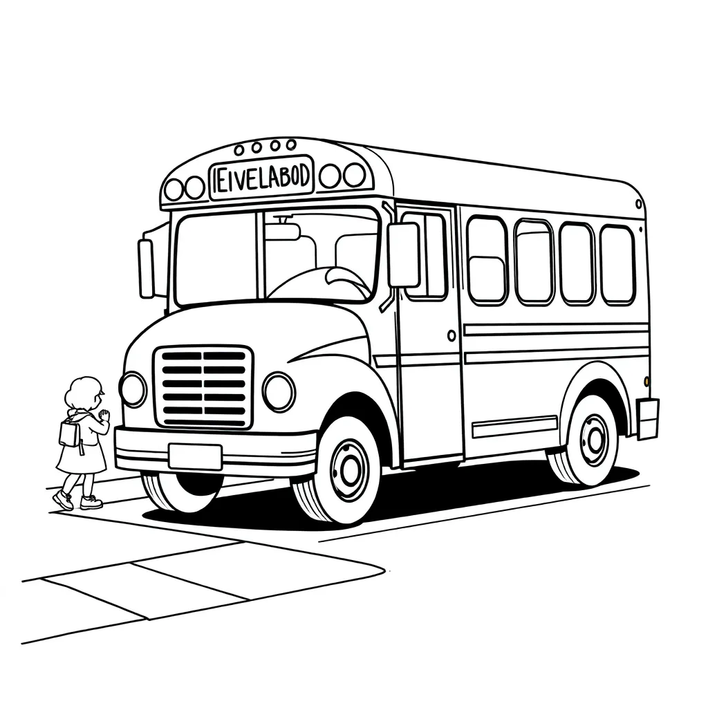 School Bus coloring page
