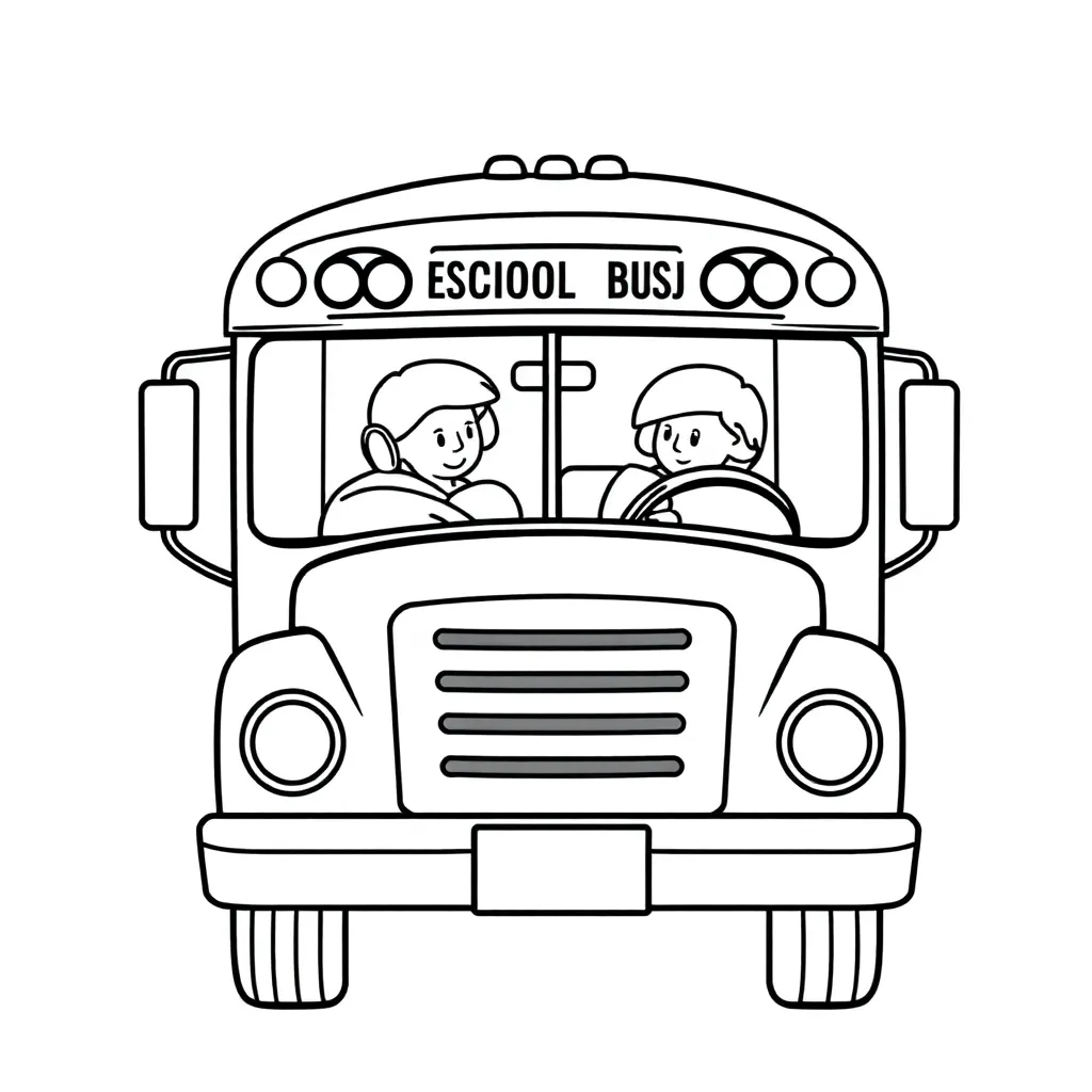 School Bus coloring page