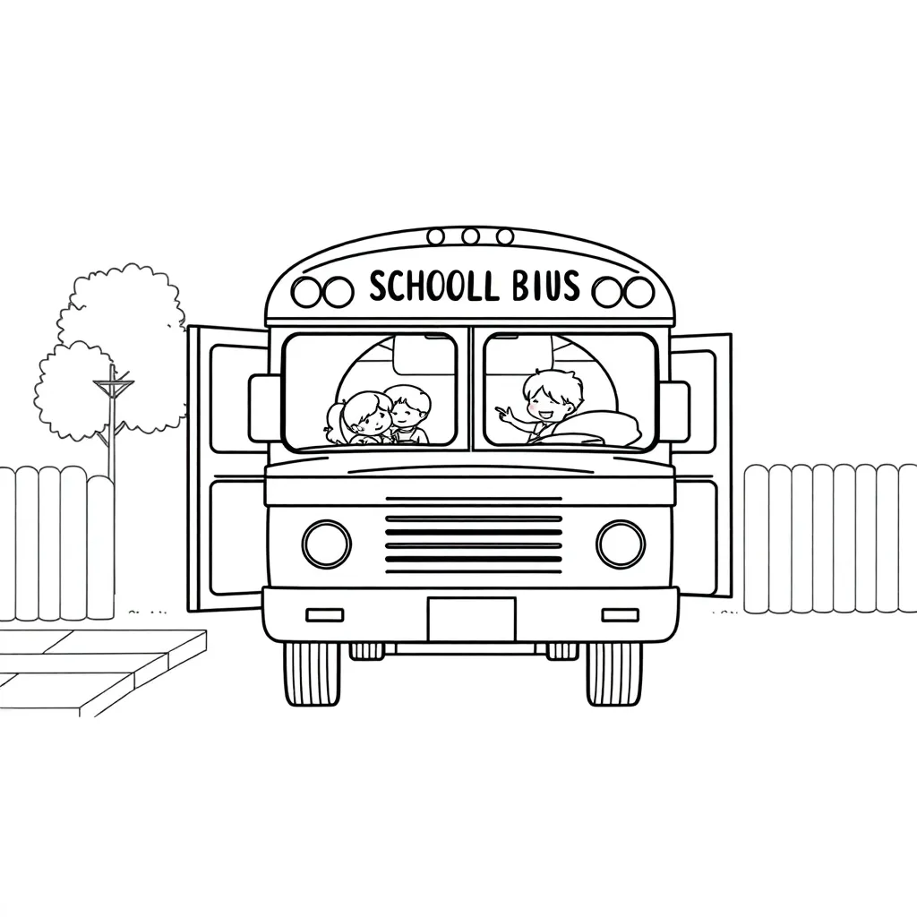 School Bus coloring page