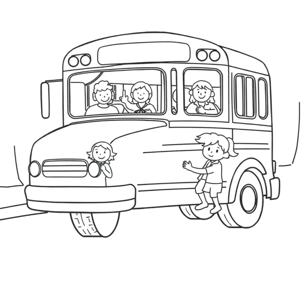 School Bus coloring page