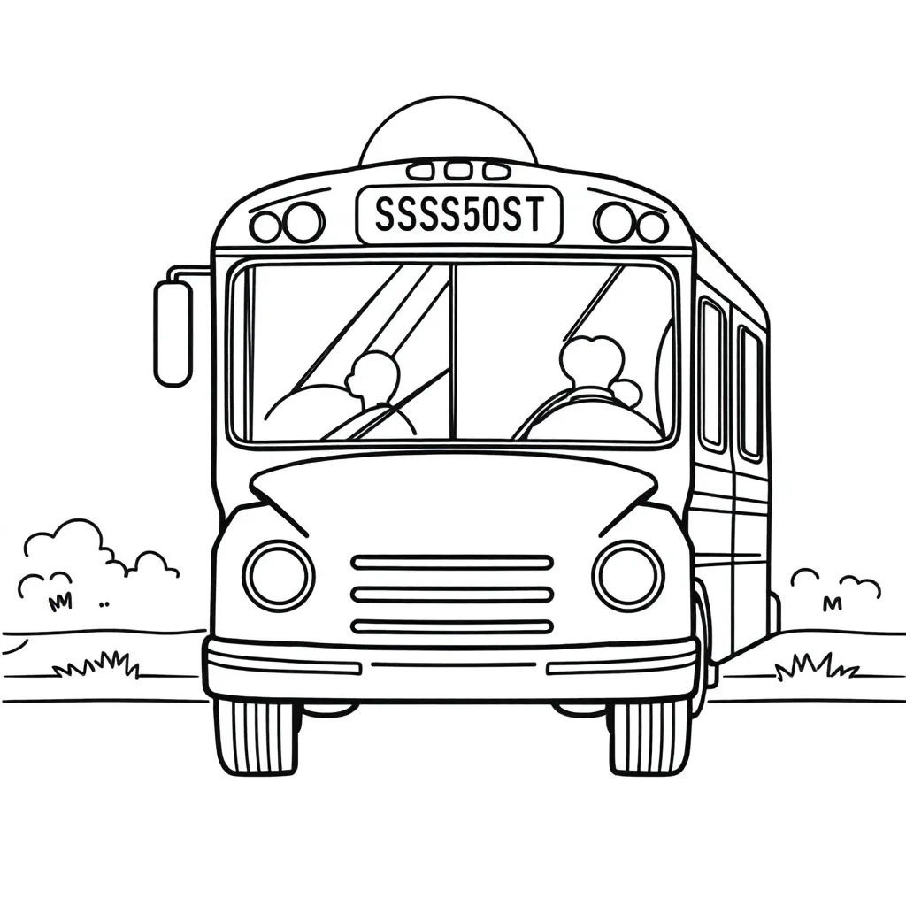 School Bus coloring page