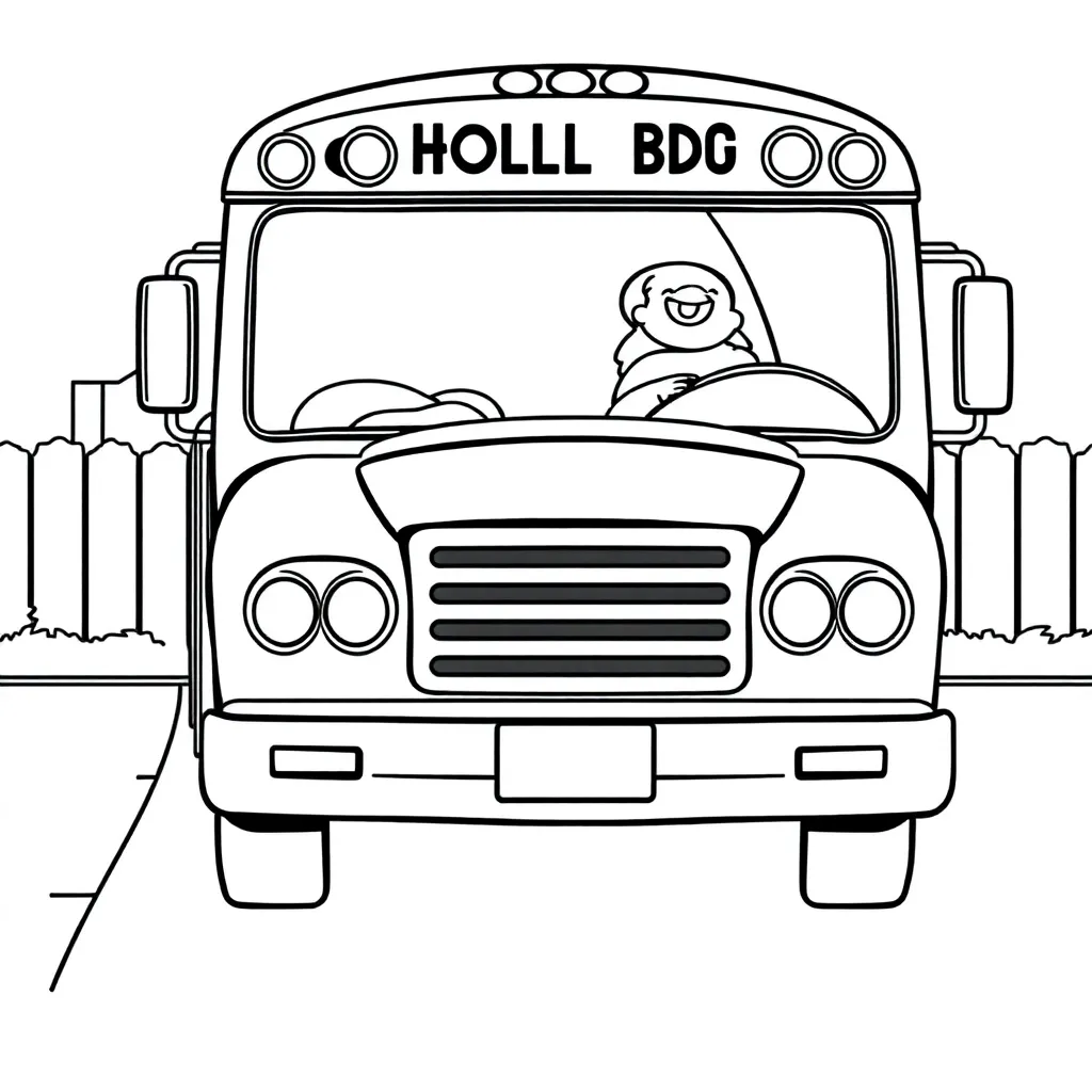 School Bus coloring page