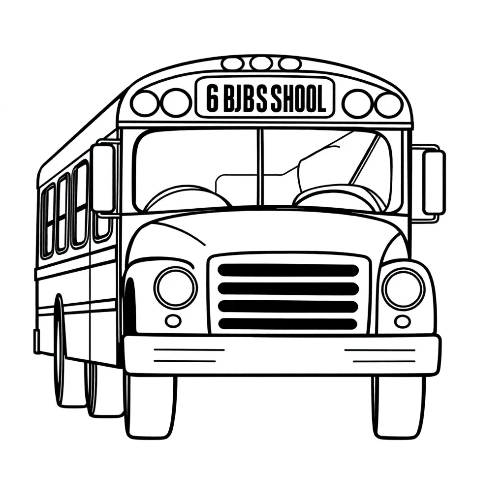 School Bus coloring page