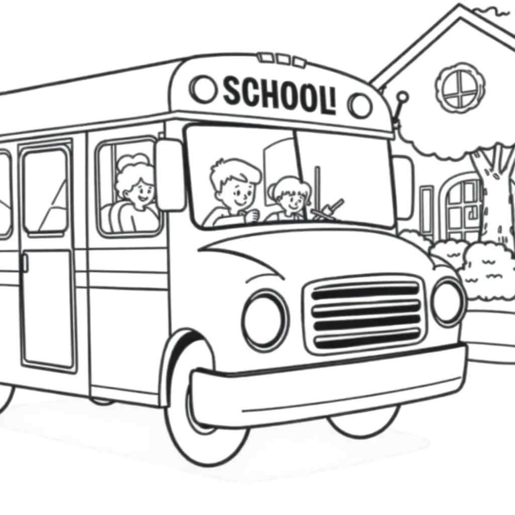 School Bus coloring page