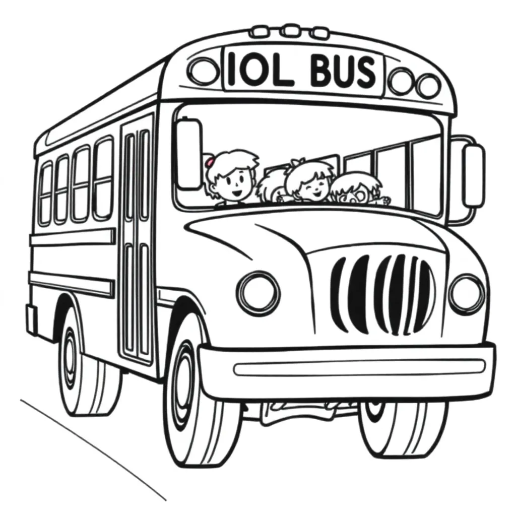 School Bus coloring page