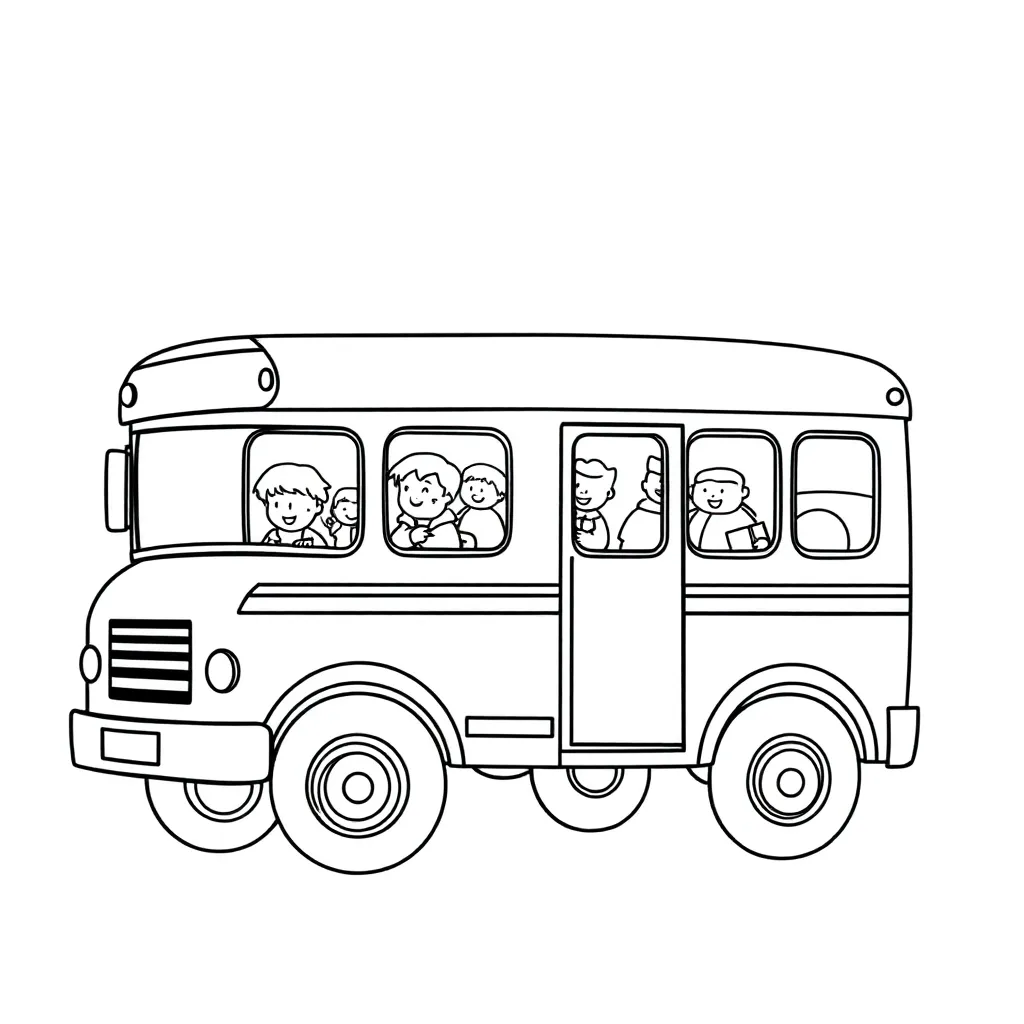 School Bus coloring page