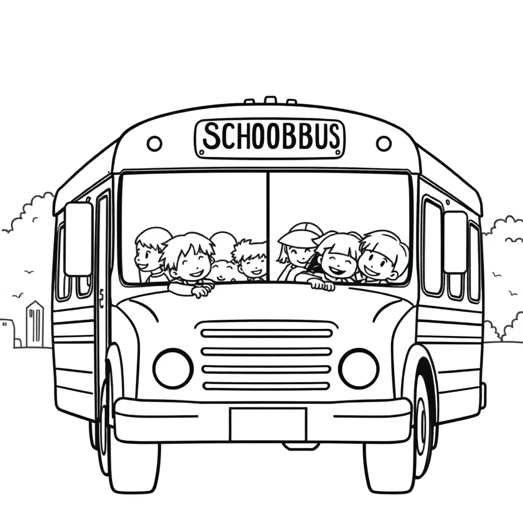 School Bus coloring page