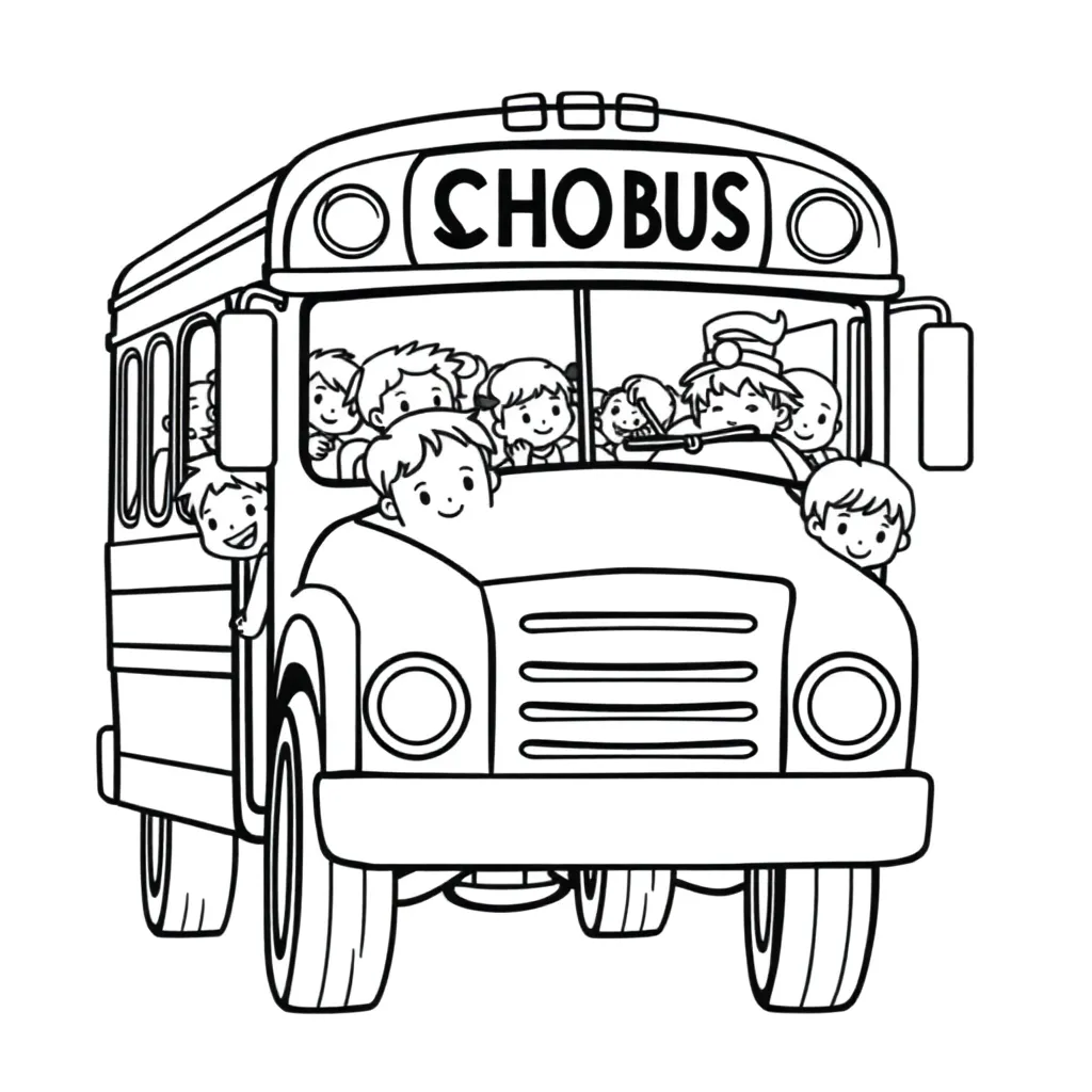 School Bus coloring page