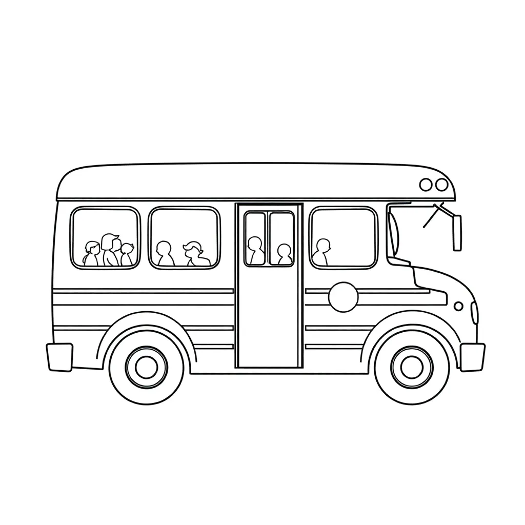 School Bus coloring page