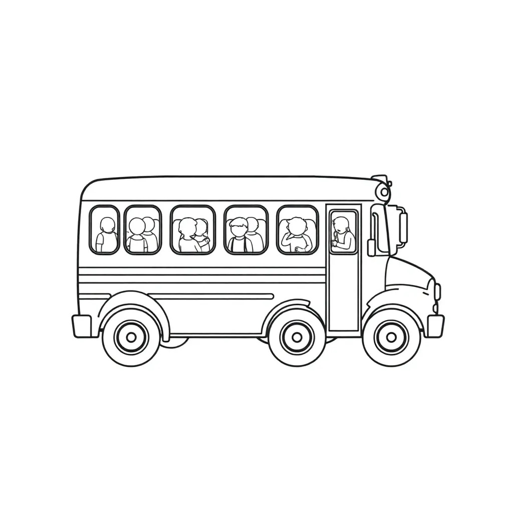 School Bus coloring page