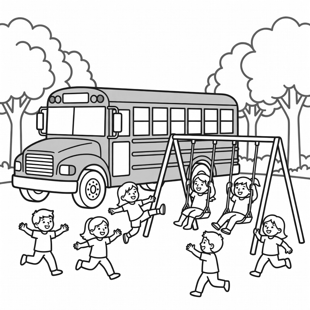 School Bus coloring page