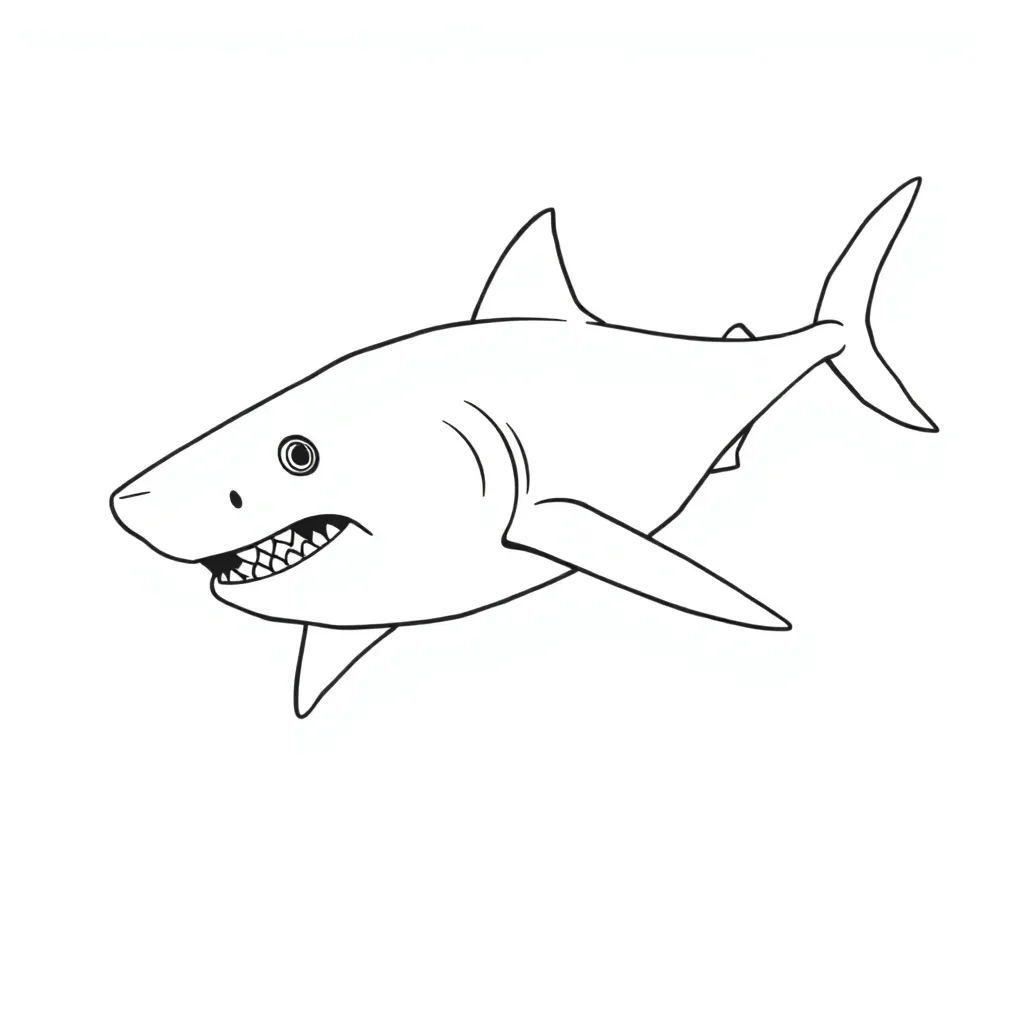 Shark coloring page