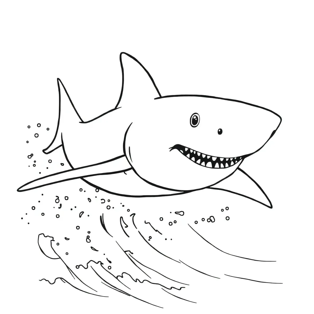 Shark coloring page