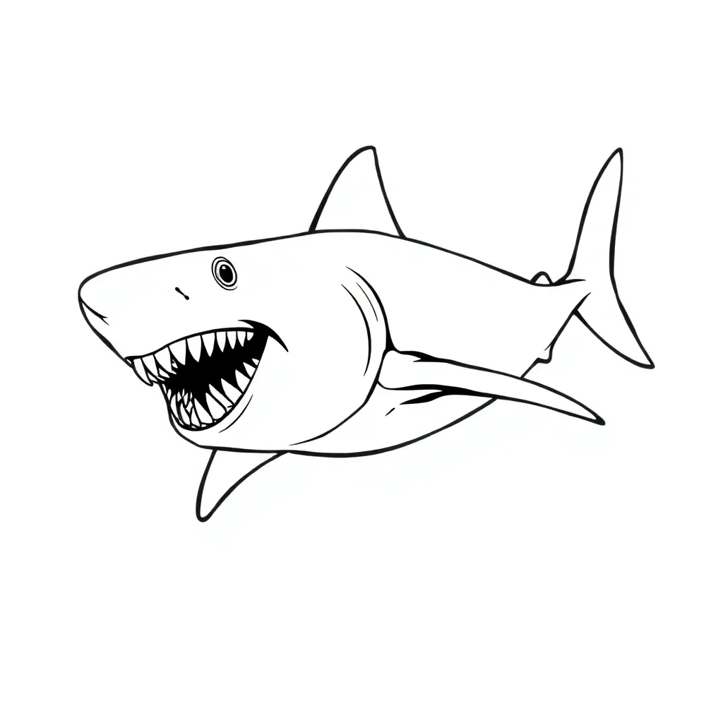 Shark coloring page