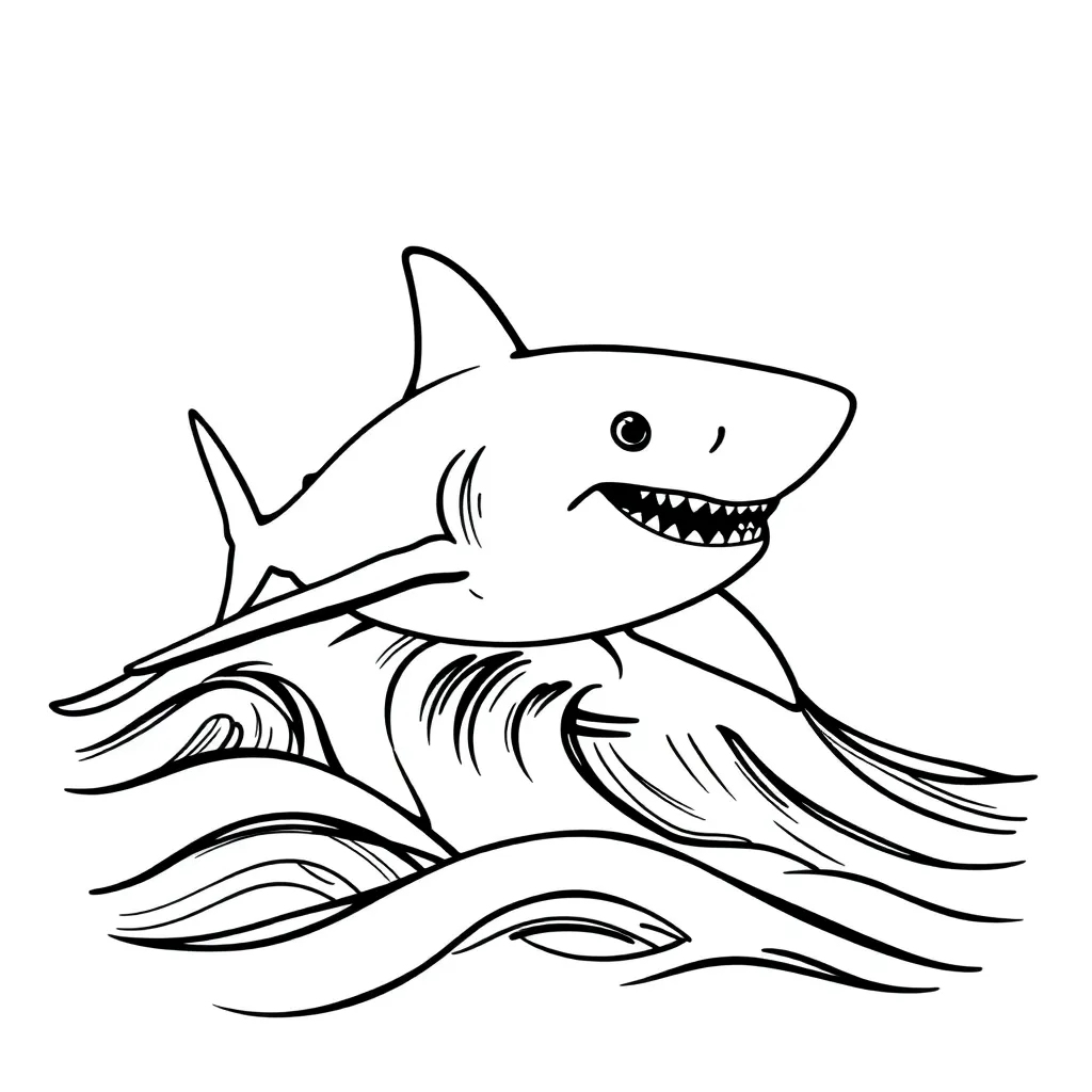 Shark coloring page
