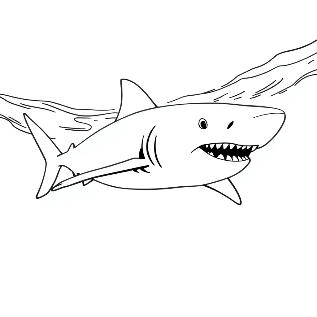 Shark coloring page