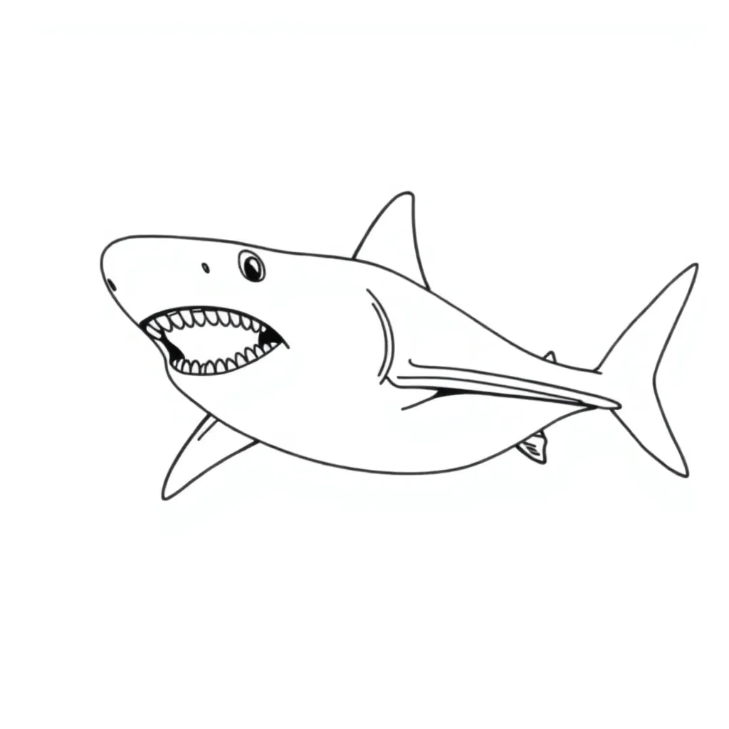 Shark coloring page