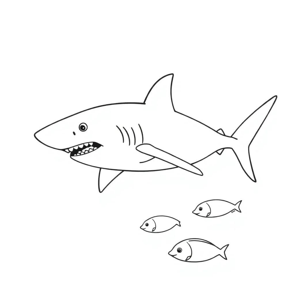 Shark coloring page