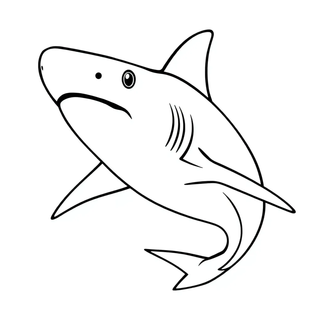 Shark coloring page