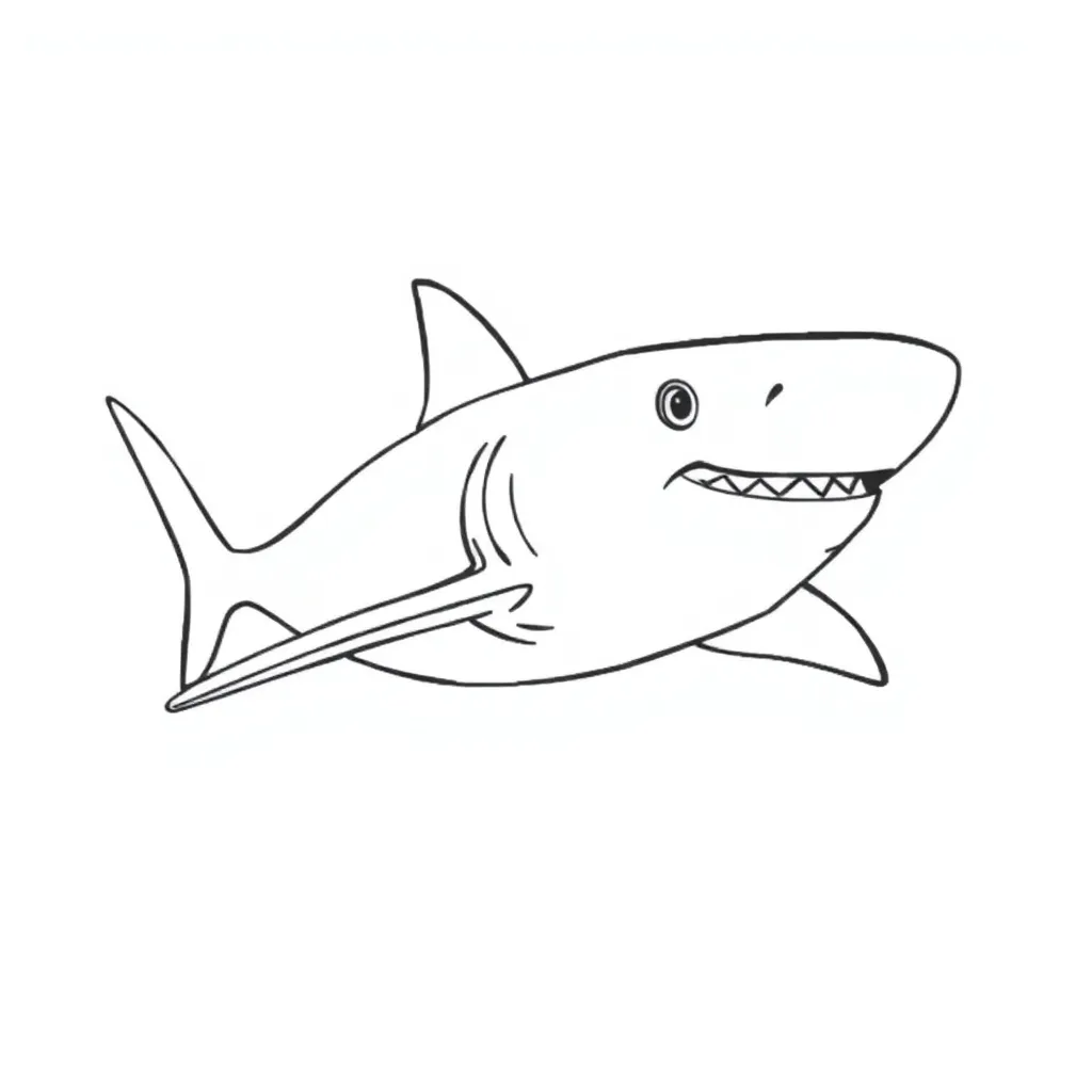 Shark coloring page