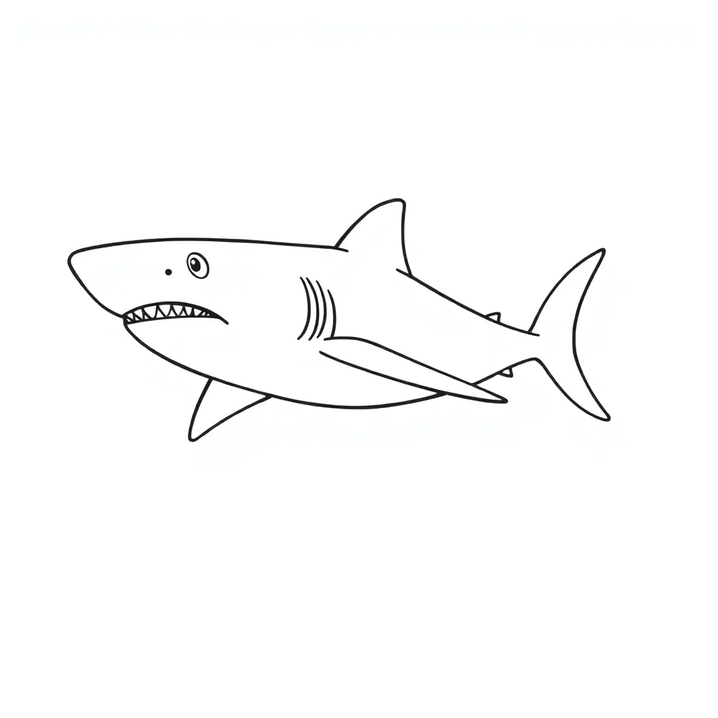 Shark coloring page