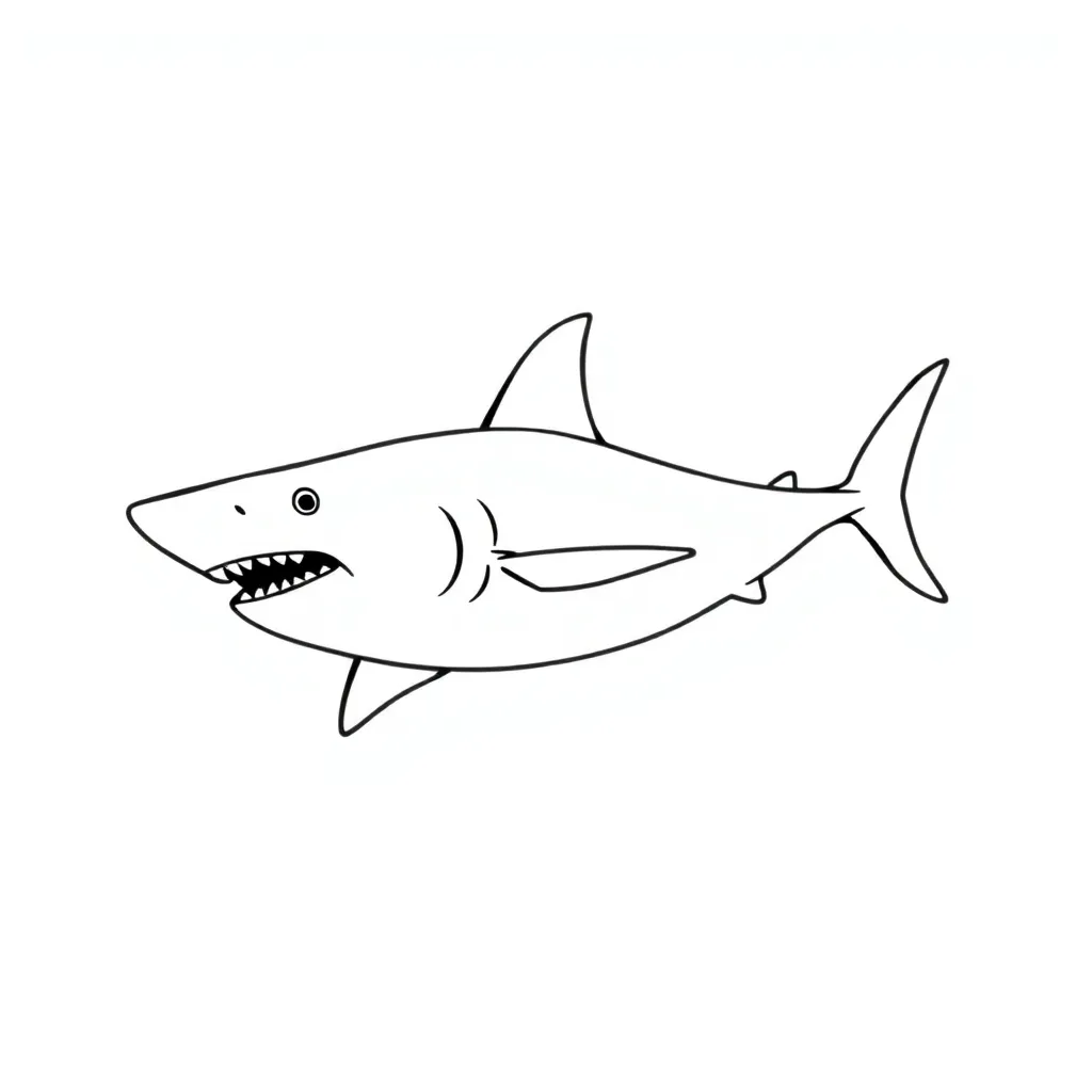 Shark coloring page