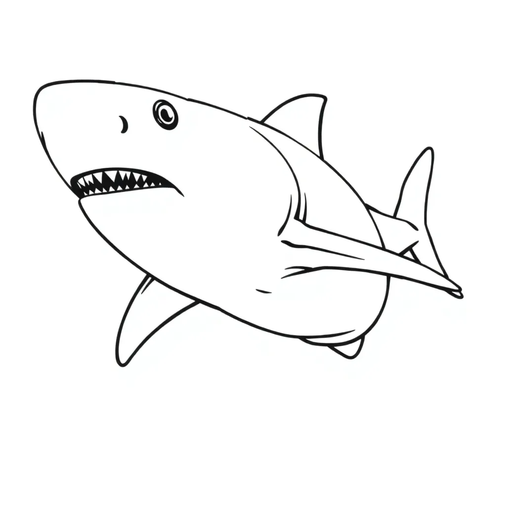Shark coloring page