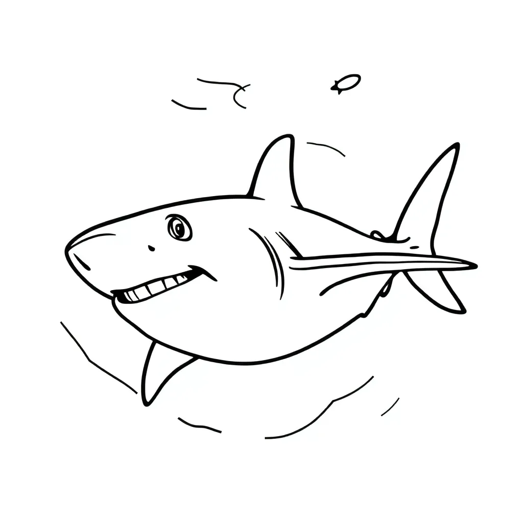 Shark coloring page