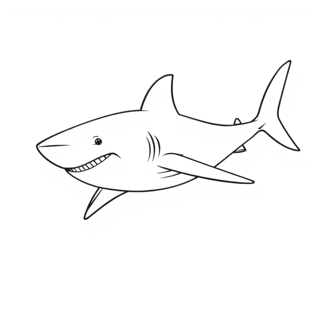 Shark coloring page