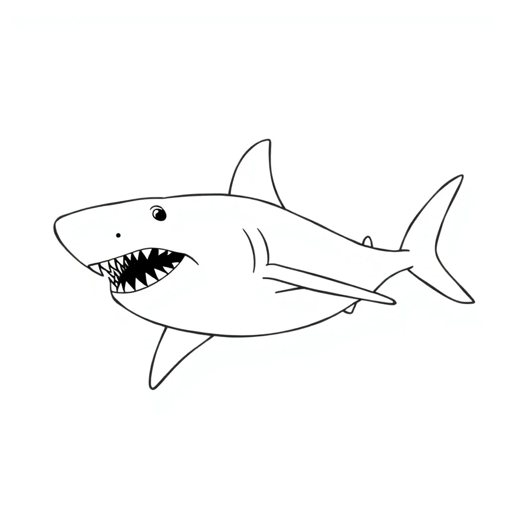 Shark coloring page