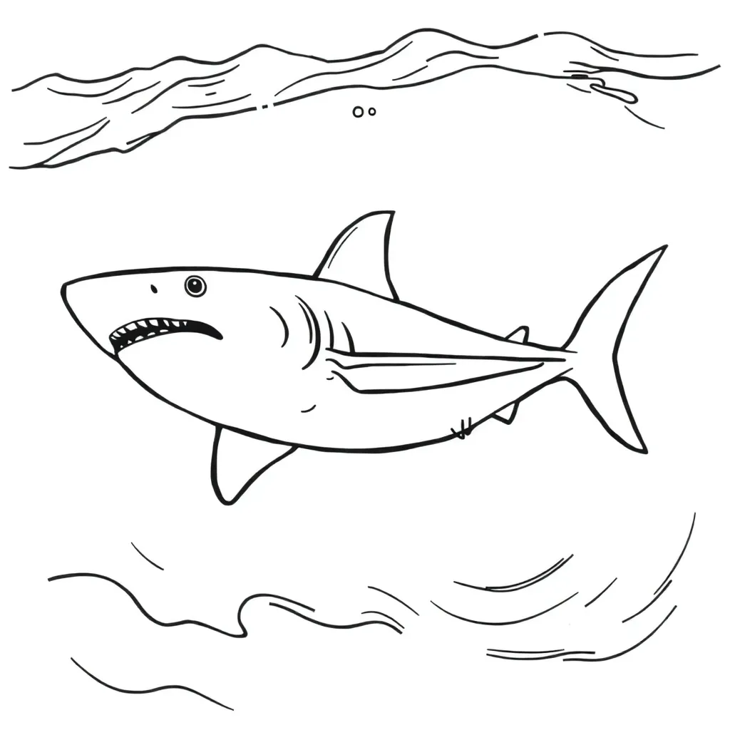 Shark coloring page