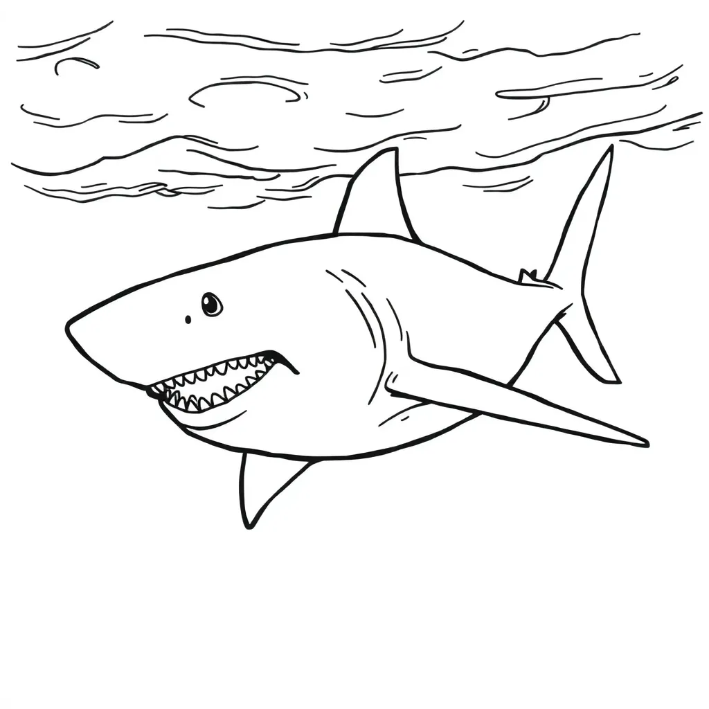 Shark coloring page
