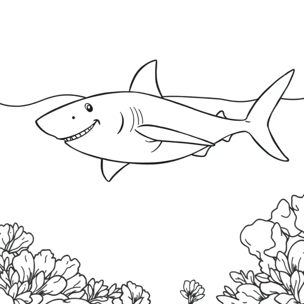 Shark coloring page