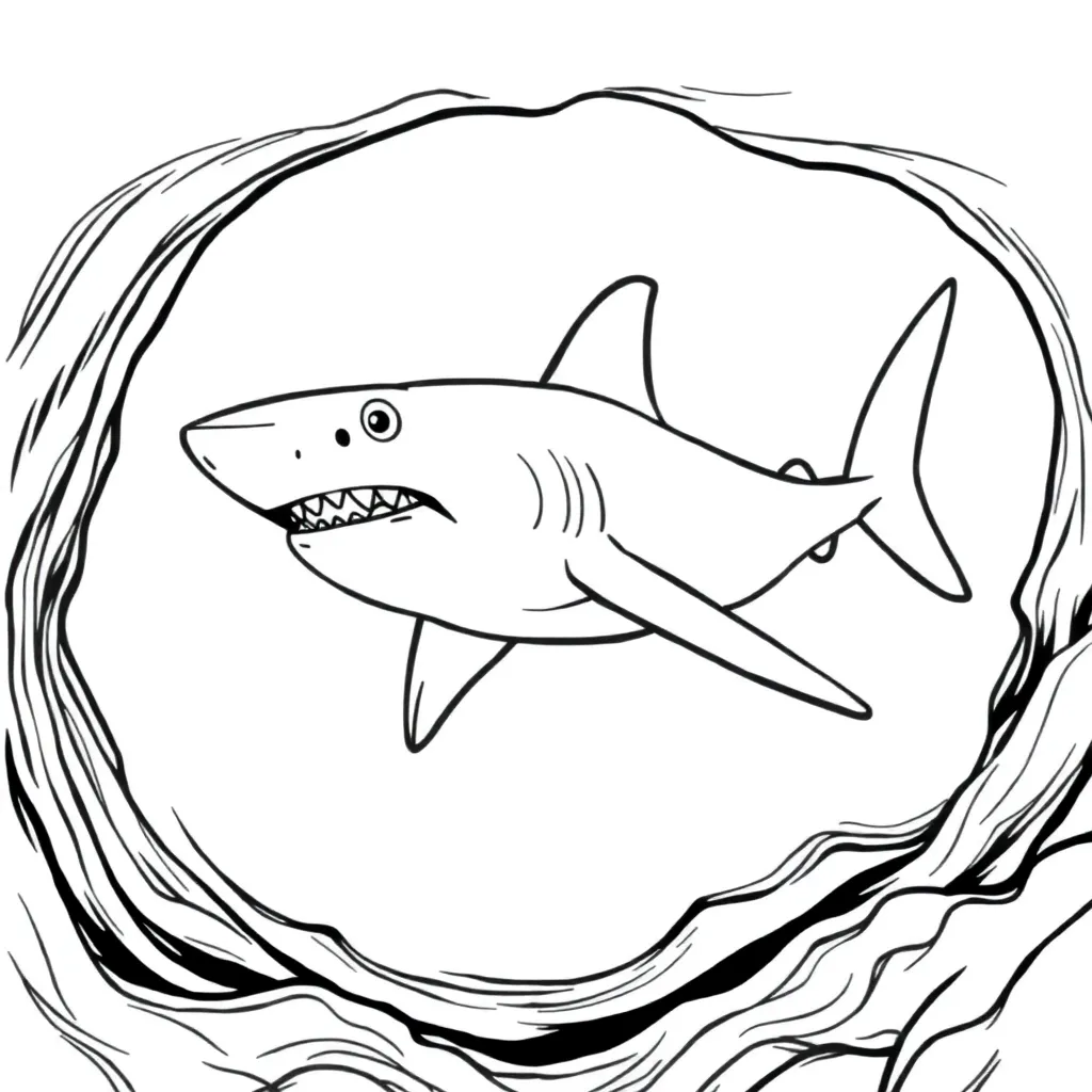 Shark coloring page