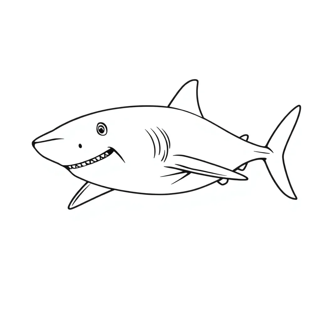 Shark coloring page