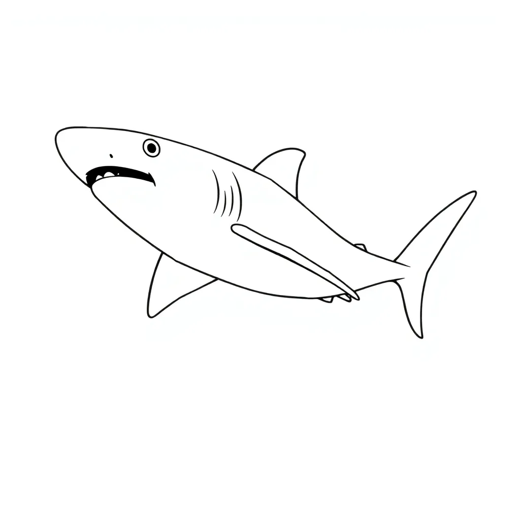 Shark coloring page
