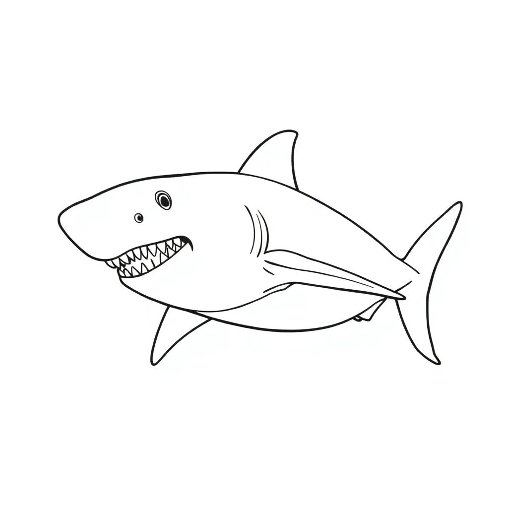 Shark coloring page