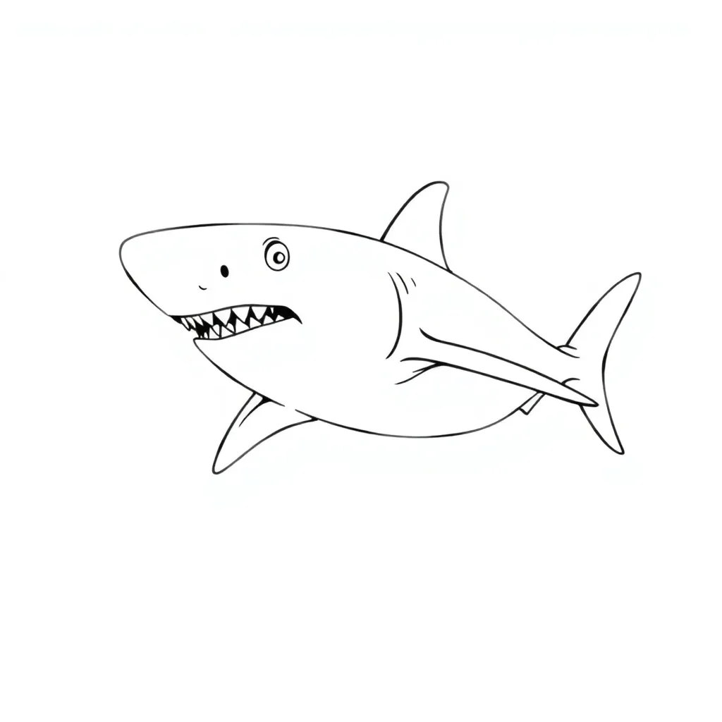 Shark coloring page