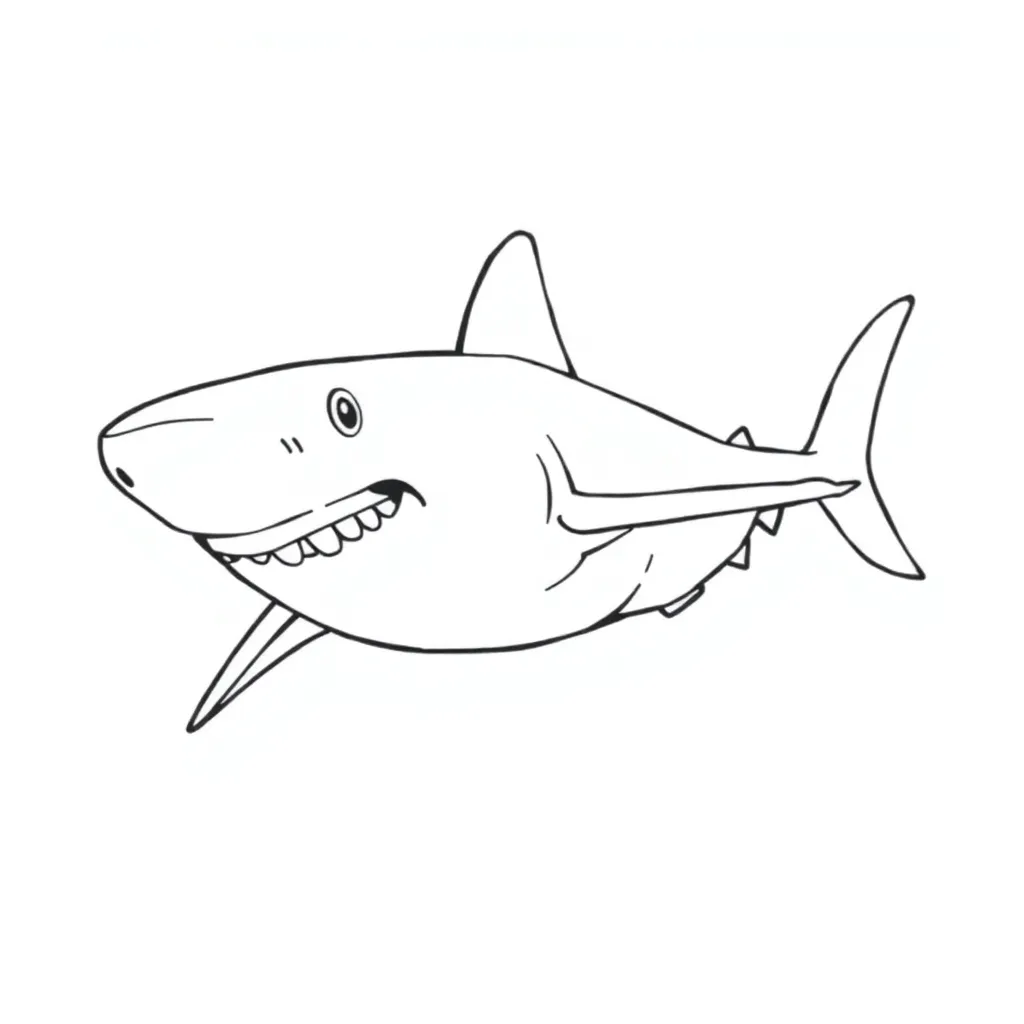 Shark coloring page