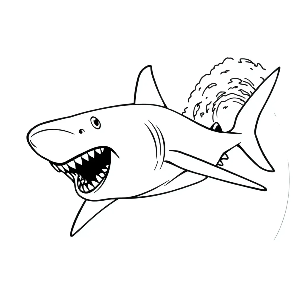 Shark coloring page
