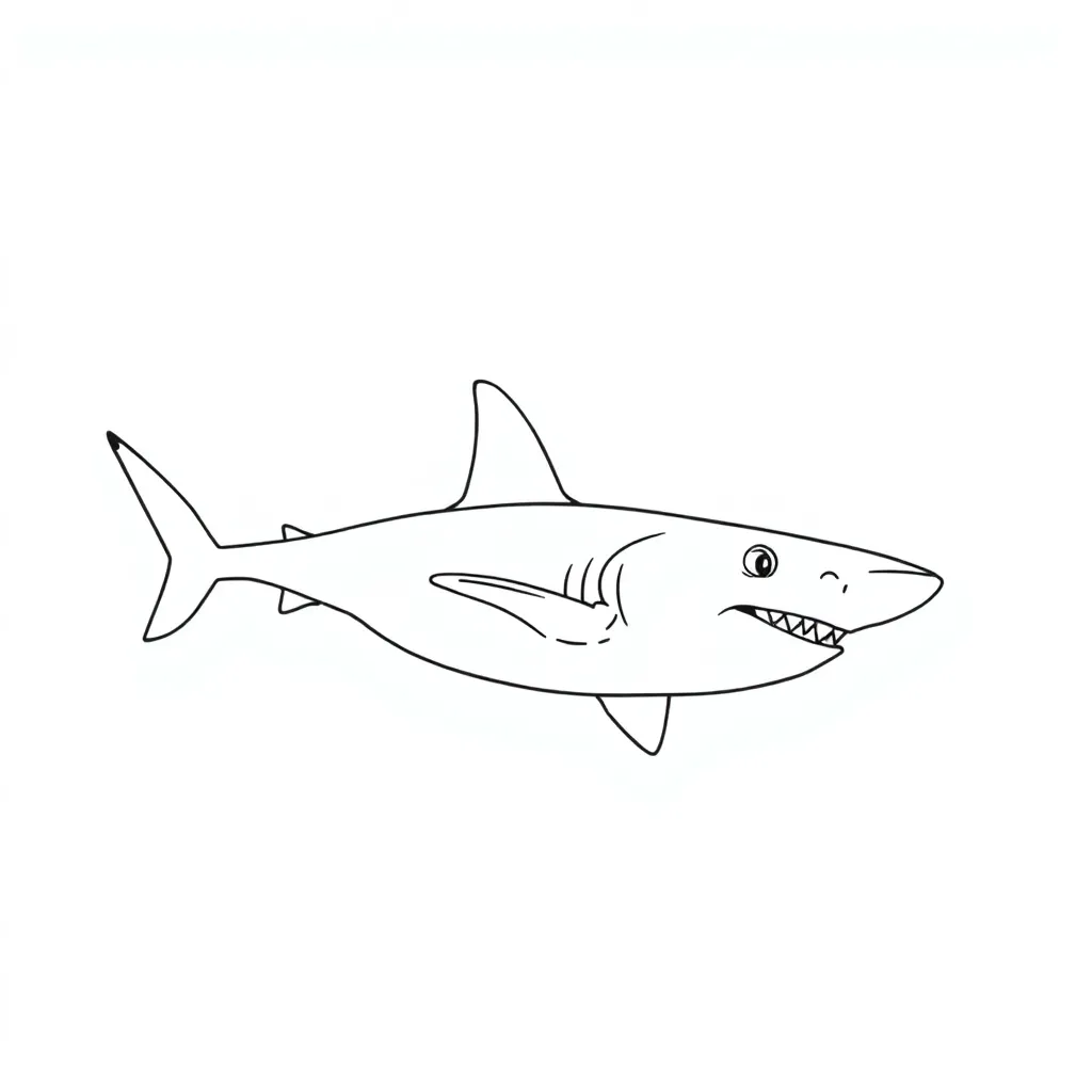Shark coloring page