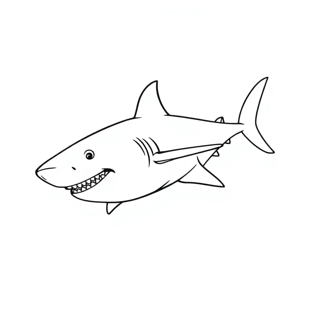 Shark coloring page