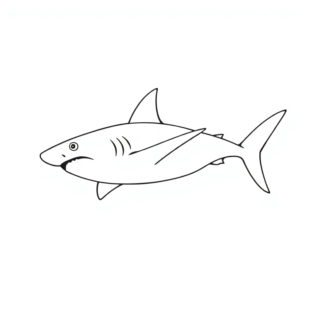 Shark coloring page