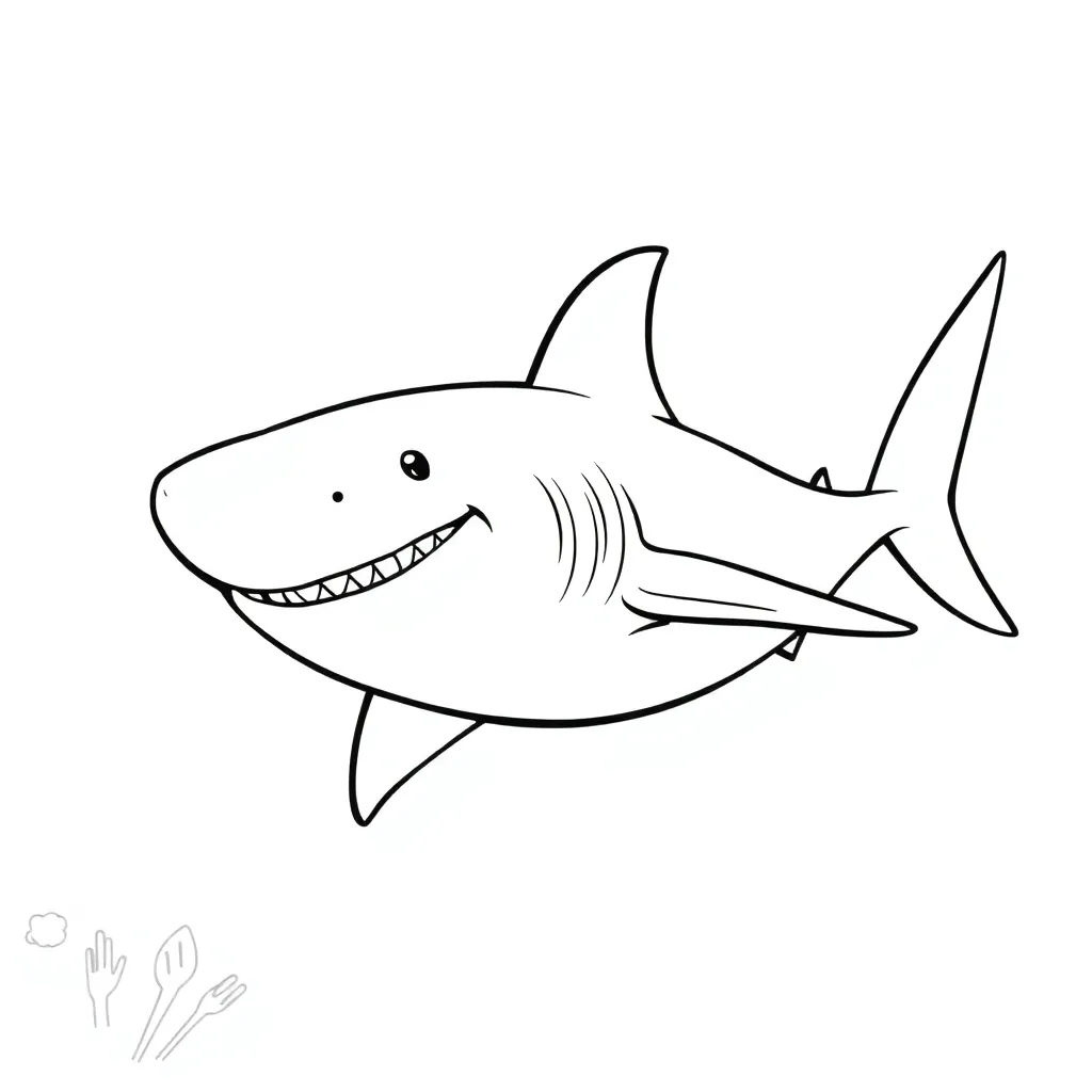 Shark coloring page
