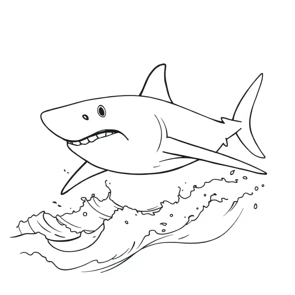 Shark coloring page
