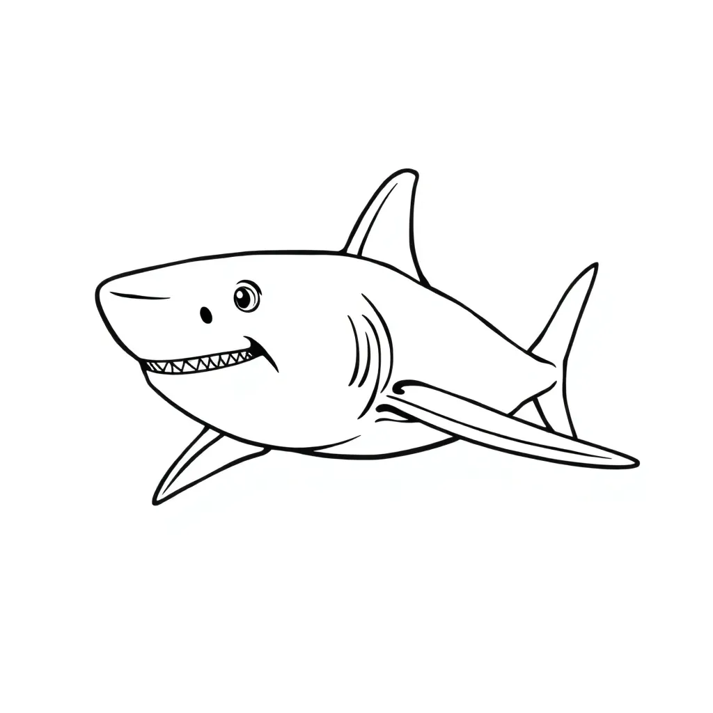 Shark coloring page