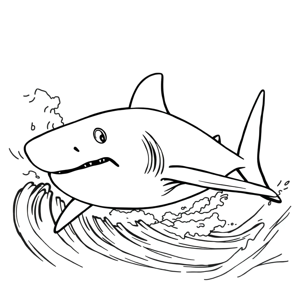 Shark coloring page